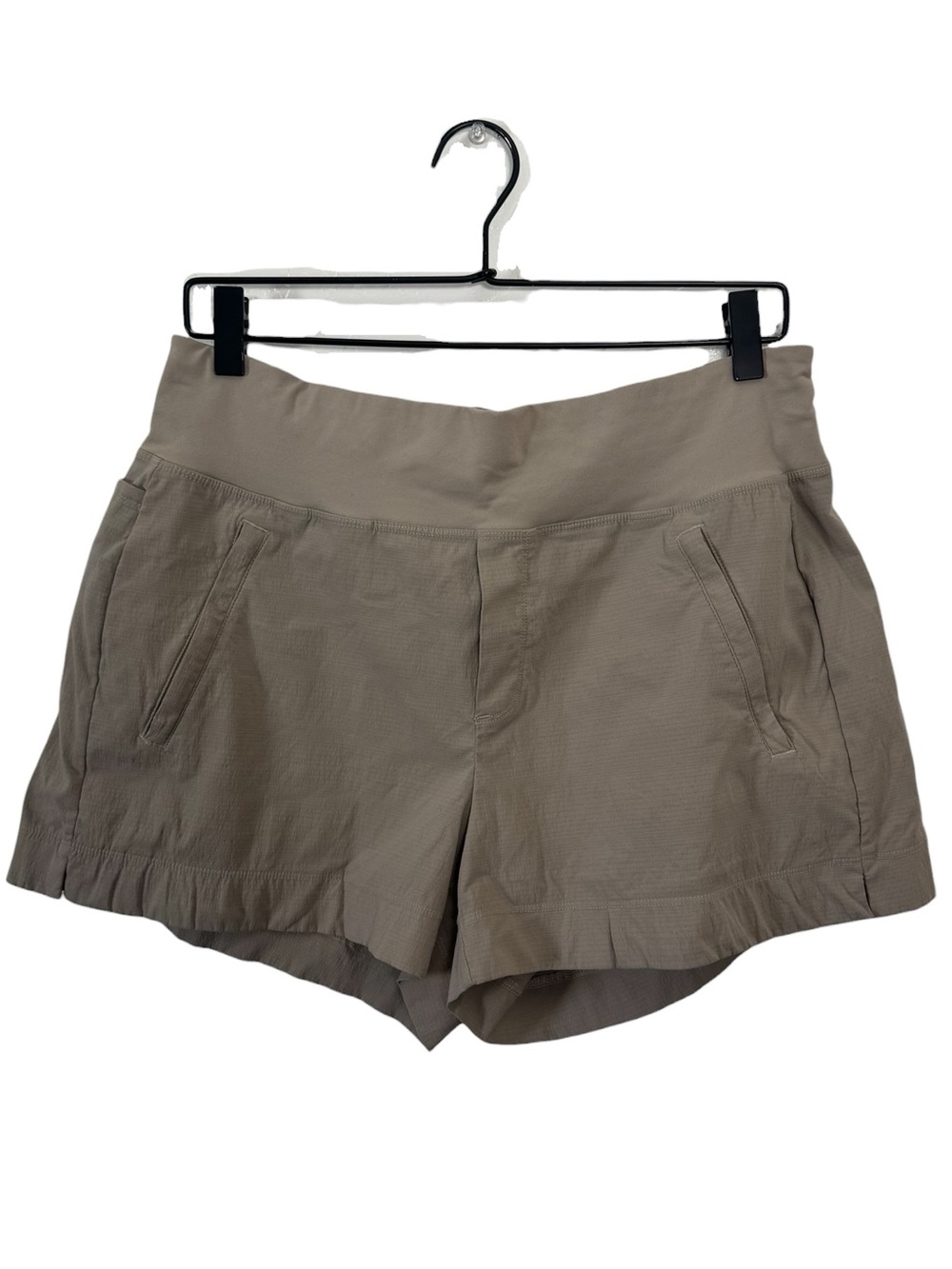 Athleta Trekkie North Mid-Rise Short Tan Khaki Hiking